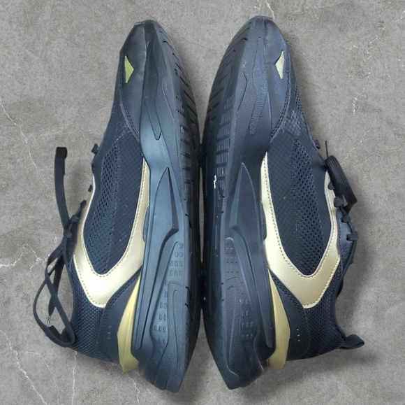 Puma | Porsche PL Metal Energy RS-Fast Lace Up Sneakers Gold and Black US 12 EUC - Picture 4 of 7